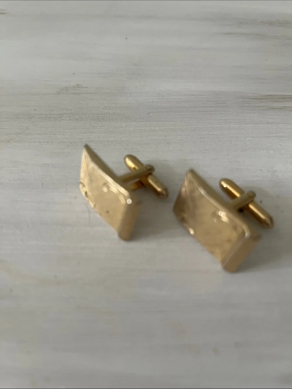 SWANK Gold-Tone Rectangular Cuff Links